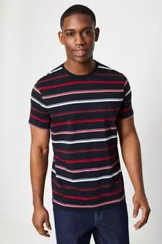 Классическая футболка в полоску Debenhams, розовый