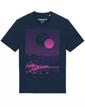Классическая футболка Watapparel Shirt Sun and Moon Skyline, темно-синий