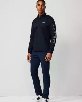 Классическая гоночная мужская рубашка Hackett, темно-синий