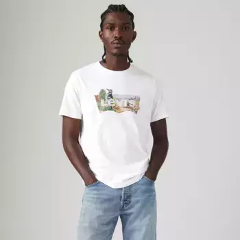 Классическая графическая футболка Levi's, цвет Batwing Dilled Bird - White