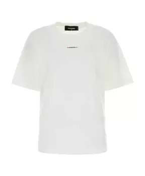 Классическая хлопковая футболка Dsquared2, белый