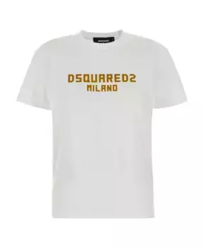 Классическая хлопковая футболка Dsquared2, белый