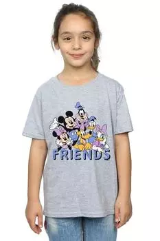 Классическая хлопковая футболка Friends Disney, серый