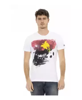 Классическая хлопковая футболка Trussardi, белый