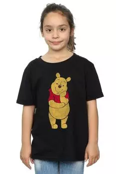 Классическая хлопковая футболка Winnie The Pooh, черный