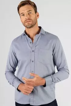 Классическая хлопковая мужская рубашка Добби, которую легко гладить TUDORS