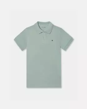 Классическая хлопковая рубашка-поло для мальчика Silbon, зеленый