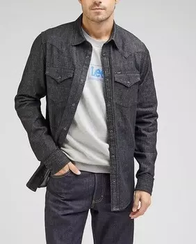 Классическая и гладкая мужская рубашка Lee, синий