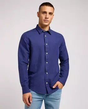 Классическая и гладкая мужская рубашка Lee, синий