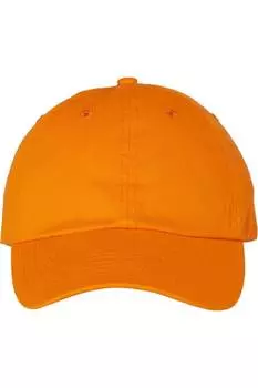 Классическая кепка для пап Valucap Adult Bio-Washed, цвет neon orange