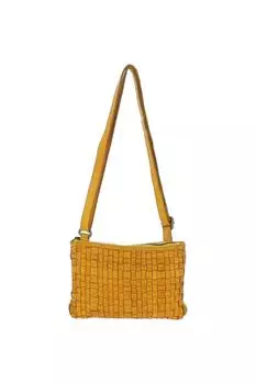 Классическая кожаная сумка через плечо 'Magnificence' в винтажном стиле Ashwood Leather, желтый