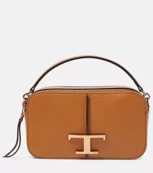 Классическая кожаная сумка через плечо t Tod'S, коричневый