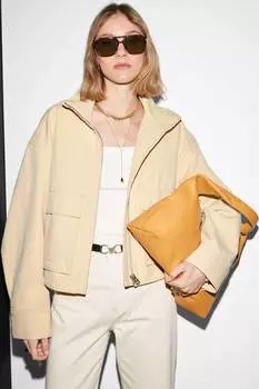 Классическая кожаная сумка-тоут & Other Stories, желтый