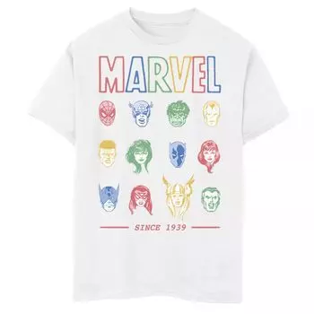 Классическая красочная футболка с рисунком героя комиксов Marvel для мальчиков 8–20 лет с 1939 года Marvel