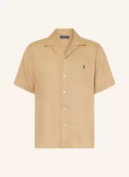 Классическая льняная рубашка для отдыха Polo Ralph Lauren, бежевый