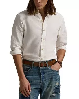 Классическая льняная рубашка Polo Ralph Lauren, белый