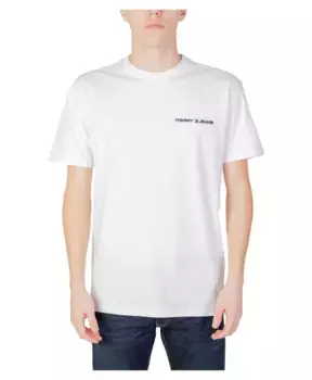 Классическая линейная футболка Tommy Jeans, белый
