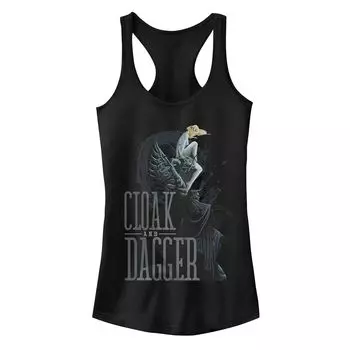 Классическая майка Marvel Cloak & Dagger с портретом и борцовской спиной для юниоров Licensed Character