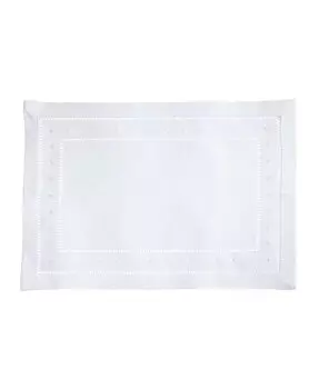 Классическая мережка с вышитой бордюрной дорожкой для стола, 16 x 36 дюймов Saro Lifestyle, белый