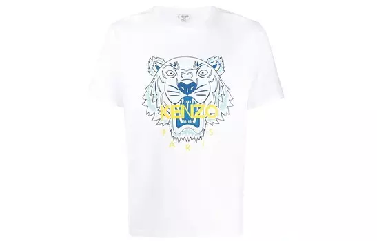 Классическая мужская футболка с изображением головы тигра Kenzo