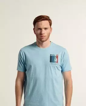 Классическая мужская футболка с коротким рукавом Valecuatro, синий