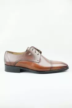 Классическая мужская обувь из натуральной кожи Simeon SY Serdar Yeil, тан-черный