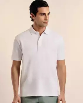 Классическая мужская поло из пике с коротким рукавом Valecuatro, белый