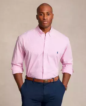 Классическая мужская рубашка из поплина больших размеров Polo Ralph Lauren, розовый