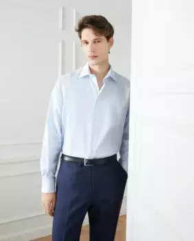 Классическая мужская рубашка классического кроя Emidio Tucci, голубой