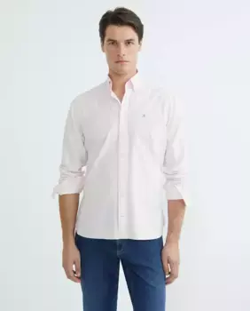 Классическая мужская рубашка-оксфорд однотонная Hackett, розовый