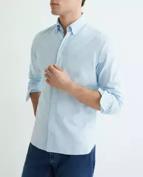 Классическая мужская рубашка-оксфорд однотонная Hackett, синий