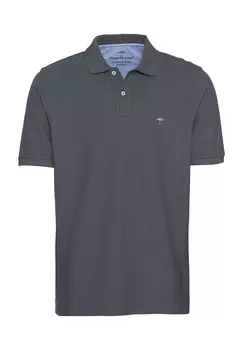 Классическая мужская рубашка поло с коротким рукавом и вышивкой FYNCH-HATTON, темно-серый