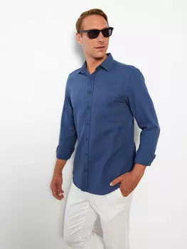Классическая мужская рубашка с длинным рукавом LCWAIKIKI Classic