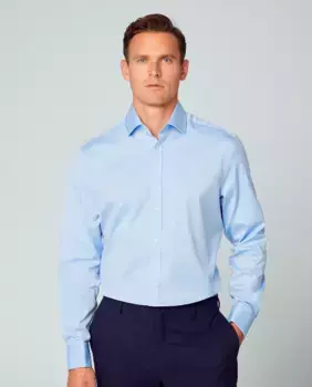 Классическая мужская рубашка с двойными манжетами Hackett, синий