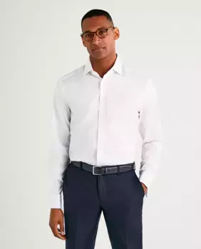 Классическая мужская рубашка с двойными манжетами Hackett, белый