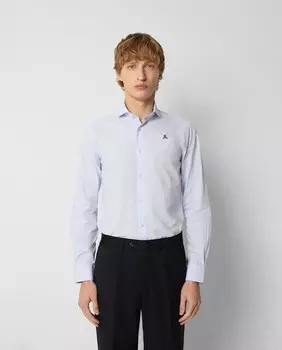 Классическая мужская рубашка с микропринтом Scalpers, светло-синий