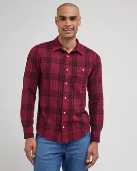 Классическая мужская рубашка в красную клетку Lee, красный