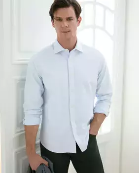 Классическая мужская спортивная оксфордская рубашка Emidio Tucci, светло-голубой