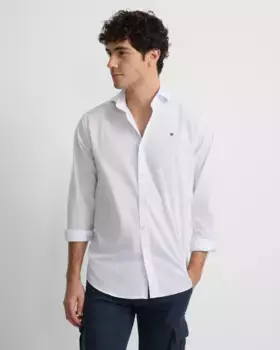 Классическая мужская спортивная рубашка с голубыми полосками Silbon, синий