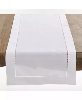 Классическая настольная дорожка для вышивки мережкой, 16 x 120 дюймов Saro Lifestyle, белый