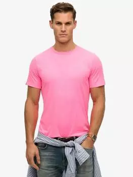 Классическая незаменимая футболка Superdry, цвет Washed Fluro Pink