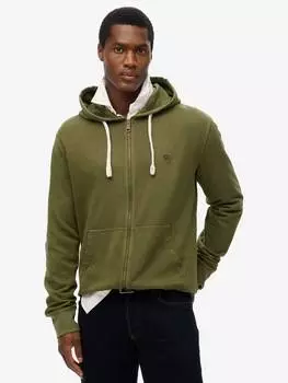 Классическая незаменимая толстовка на молнии Superdry, цвет Beetle Green