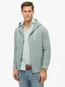 Классическая незаменимая толстовка на молнии Superdry, цвет Silver Blue