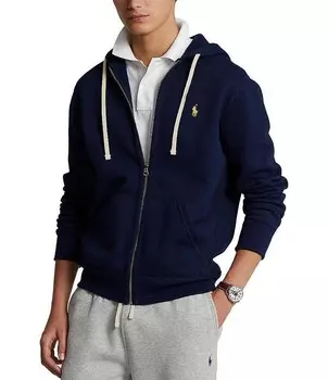 Классическая однотонная флисовая толстовка Polo Ralph Lauren, синий