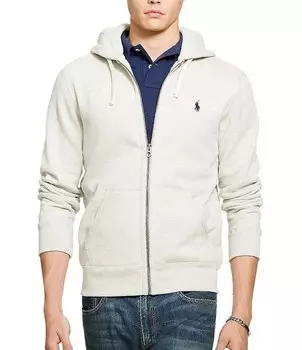 Классическая однотонная флисовая толстовка Polo Ralph Lauren, серый