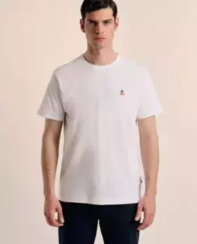 Классическая однотонная мужская футболка с коротким рукавом Valecuatro, белый