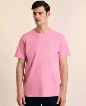 Классическая однотонная мужская футболка с коротким рукавом Valecuatro, розовый
