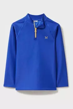 Классическая однотонная солнцезащитная футболка с длинными рукавами Crew Clothing Company, синий