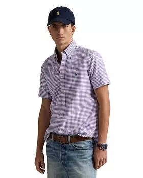 Классическая оксфордская рубашка в клетку Polo Ralph Lauren, фиолетовый