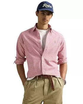 Классическая оксфордская рубашка в клетку Polo Ralph Lauren, красный